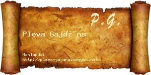 Pleva Gajána névjegykártya